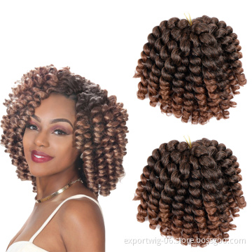 Wholesale Passion Twist  Braiding 8 Inches Synthetic Crochet Braid Hair Curl Wand  Crochet Hair Passion Twist Ombre Extension